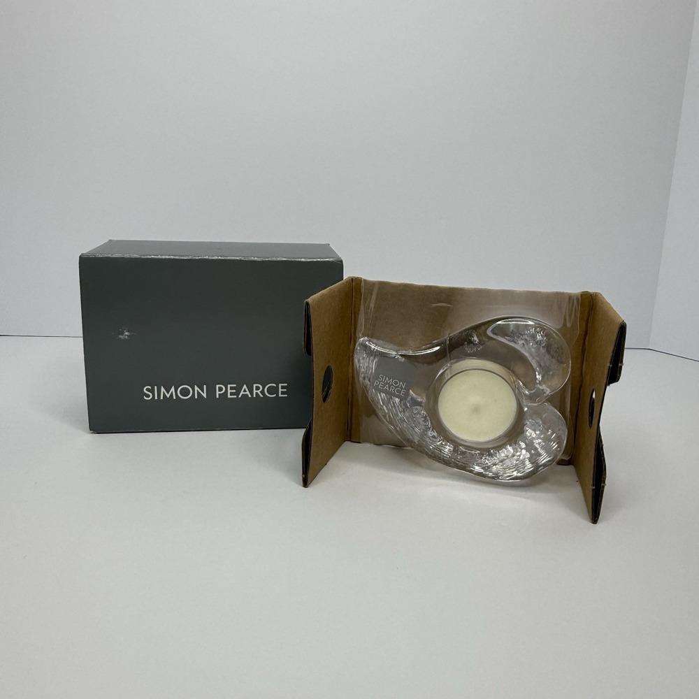 Simon Pearce Twist Heart Tealight Holder Brand New In Box